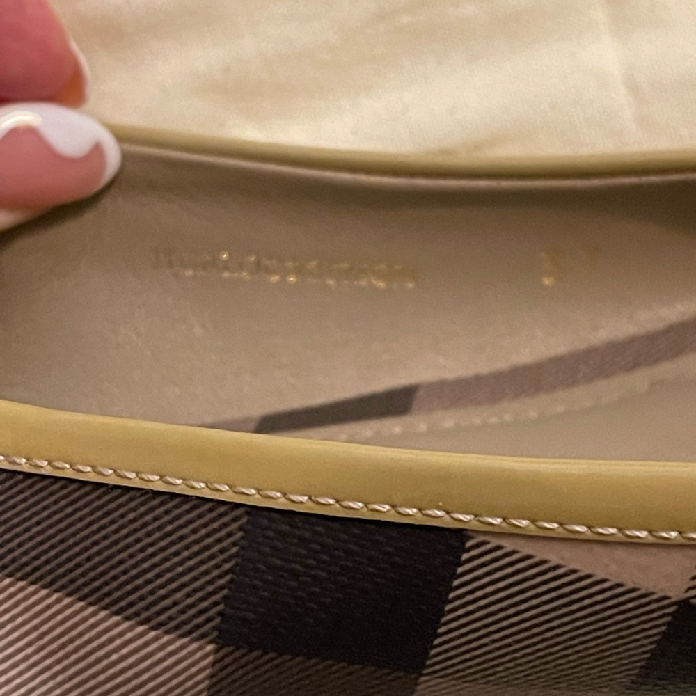 Burberry Nova Check Patent Leather Ballet Flats Sz 37 - Picture 5 of 7